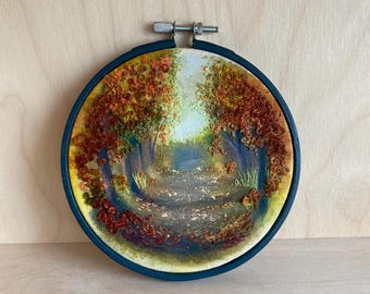 Mini Embroidery Hoop -Autumn Glow
