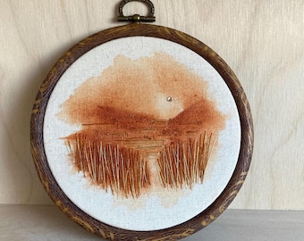Mini Embroidery Hoop -Sunset