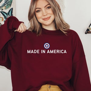 Made In America Sweatshirt Hoodie, USA Sweatshirt, Independence Day Hoodie, America Crewneck, Patriotic Sweater, Unisex USA Sweatshirt