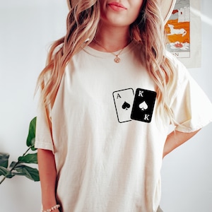 T-shirt de jeu de cartes, chemise de poker, chemise de jeu de cartes unisexe, t-shirt gamer, t-shirt amateur de cartes, jeu de cartes, cadeau pour amateur de poker, couleurs confortables