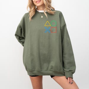 Sudadera con capucha de jugador, sudadera con control de juego, sudadera con símbolos de juego imagen 4
