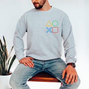 Sudadera con capucha de jugador, sudadera con control de juego, sudadera con símbolos de juego imagen 5