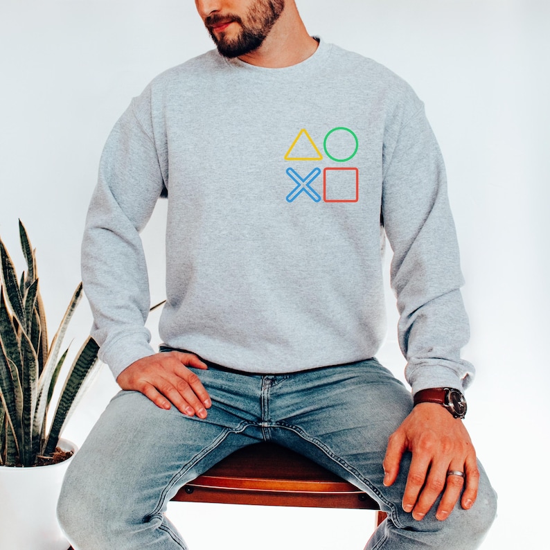 Sudadera con capucha de jugador, sudadera con control de juego, sudadera con símbolos de juego imagen 5