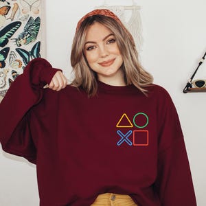 Sudadera con capucha de jugador, sudadera con control de juego, sudadera con símbolos de juego imagen 3