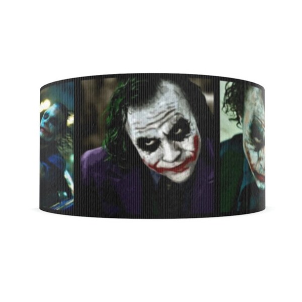 Joker Ribbon | 1" & 1.5" High Quality Grosgrain Ribbon | By The Yard | Heath Ledger Iconic DC Inspired Batman Dark Night