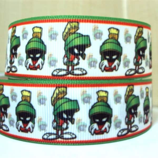 Looney Tunes Marvin the Martian | 1" High Quality Grosgrain Ribbon | By The Yard