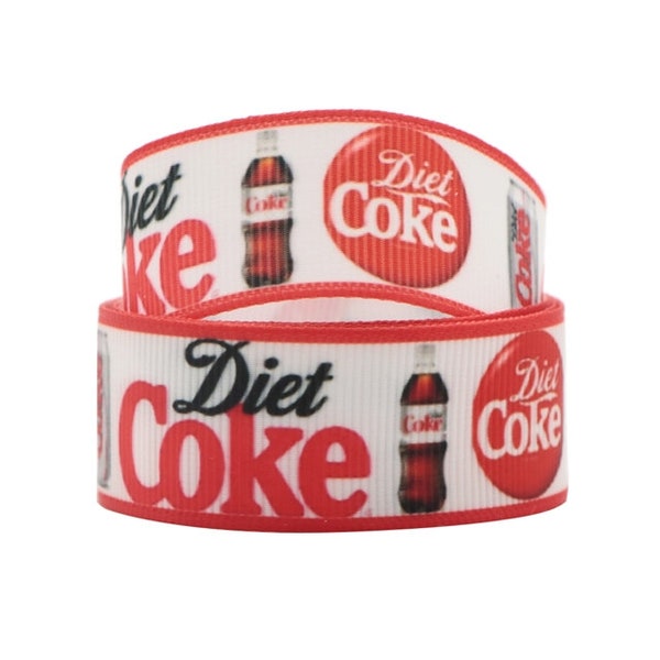 Diet Coke | 7/8" or 1.5" High Quality Grosgrain Ribbon | By The Yard