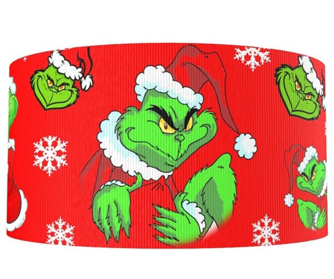 The Grinch Ribbon 1 or 1.5 High Quality Grosgrain Ribbon by the Yard