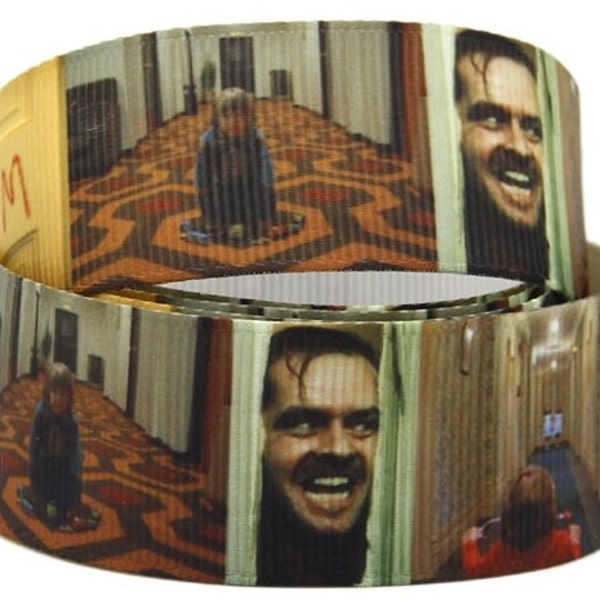 The Shining Ribbon 1" High Quality Grosgrain Ribbon By The Yard | Iconic Horror Movies Novel Inspired Redrum Jack Nicholson