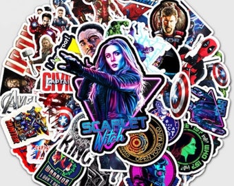 Avengers Sticker Packs | Water Resistant | Laptops | Water Bottle | Captain America Iron Man Scarlet Witch Thor Deadpool many More