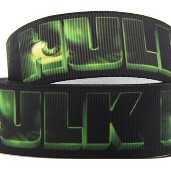 Hulk Ribbon 1" High Quality Grosgrain Ribbon By The Yard