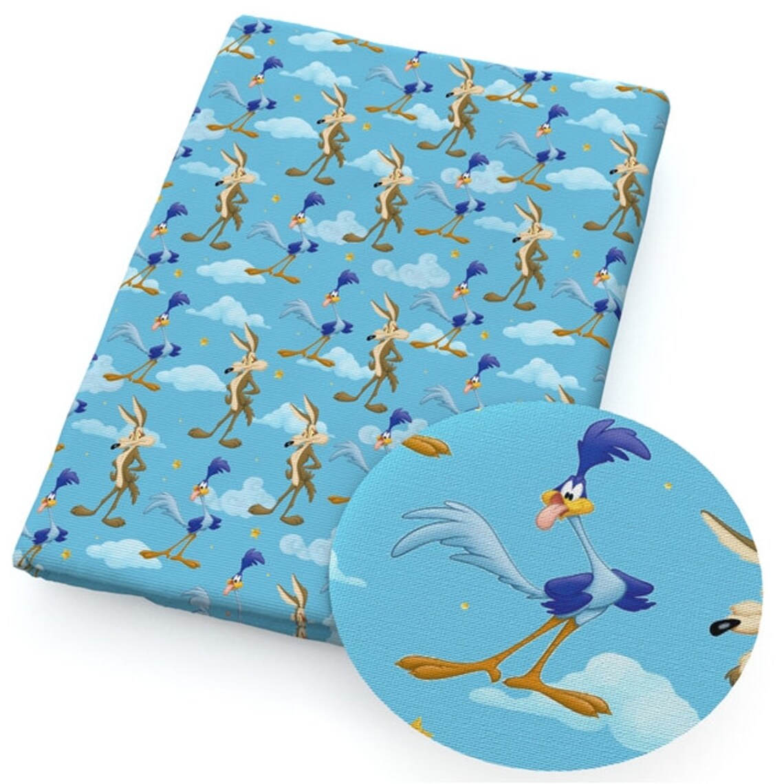 Looney Tunes Road Runner Collage 100% Cotton Fabric Fabric - Etsy