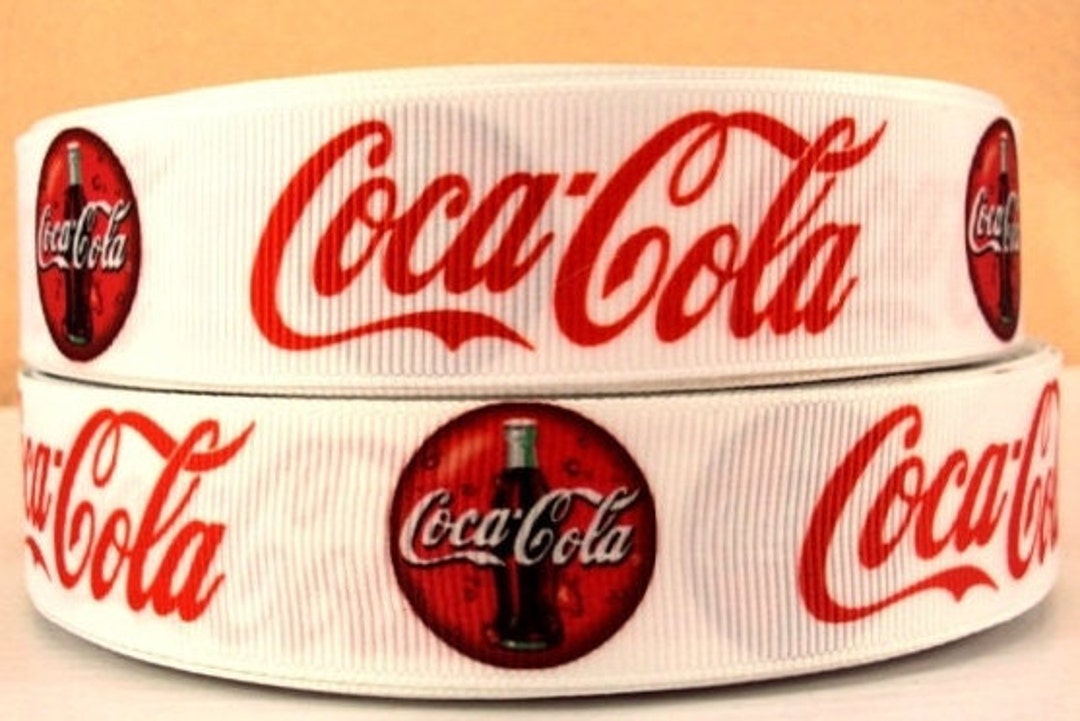 4 Coca Cola Ribbon High Quality Grosgrain Ribbon by the Yard Perfect ...