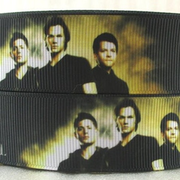 Supernatural Ribbon 1" High Quality Grosgrain Ribbon By The Yard | Dean Sam Winchester Demon Hunters Inspired Poster Movie