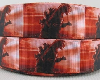 Godzilla Ribbon  1" High Quality Grosgrain Ribbon By The Yard