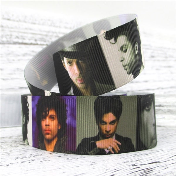 Prince Ribbon 1", 1.5" and 2” High Quality Grosgrain Ribbon By The Yard Musician 80 Retro Rock Pop Music Artist Inspired Purple Rain Kiss