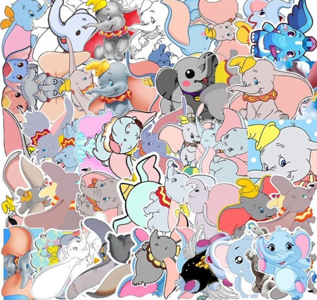 Disney Dumbo Sticker Packs Water Resistant Laptop Sticker Water Bottle