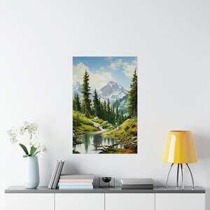 Matte Vertikale Poster: Nature's Serenity - Forest Edition