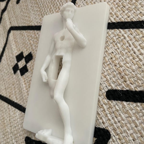 Statue of David light switch cover