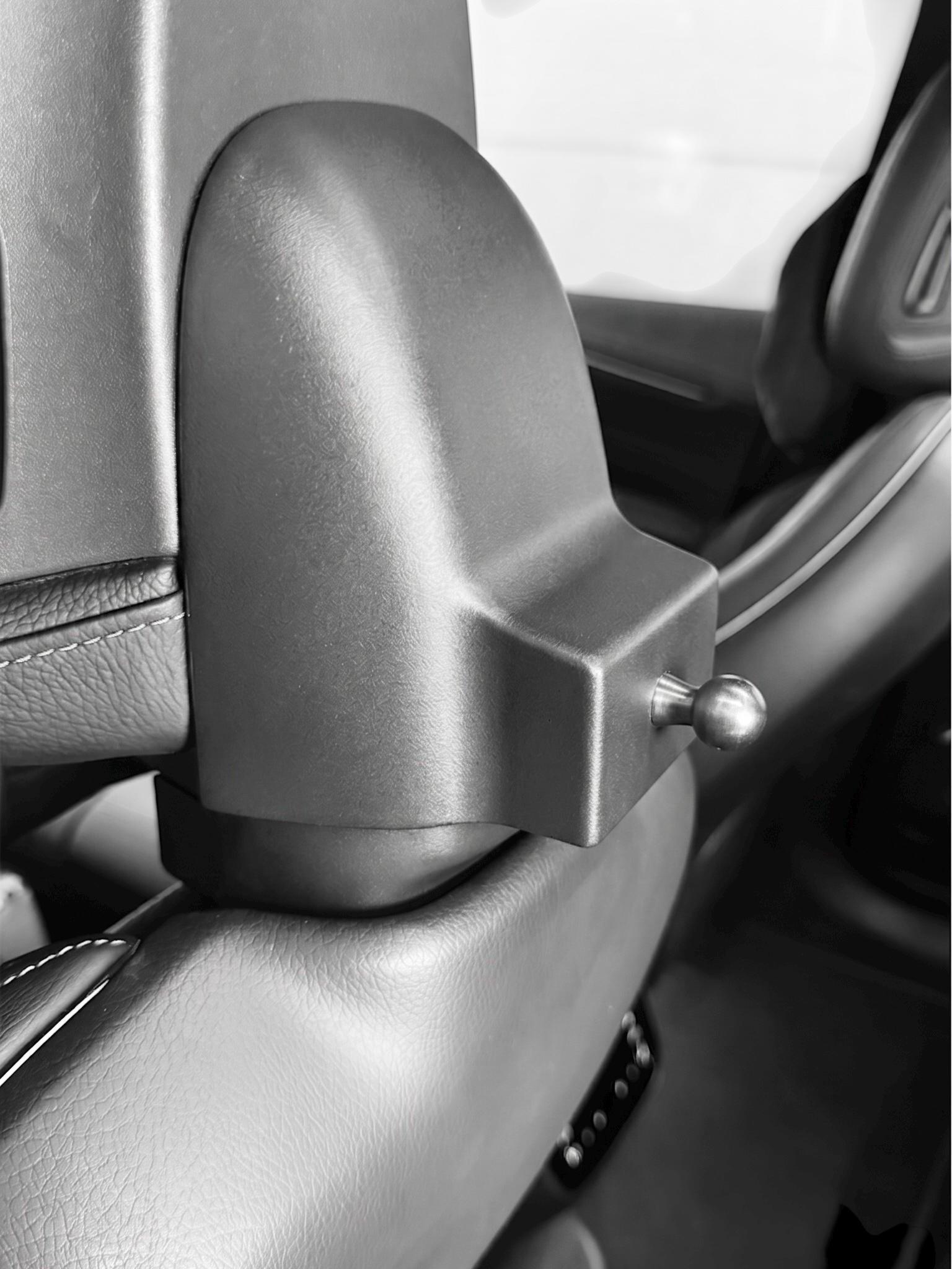 Mercedes Headrest Mount Adapter – 17mm or 20mm Ball for Phone, Tablet, GPS, Camera Holders