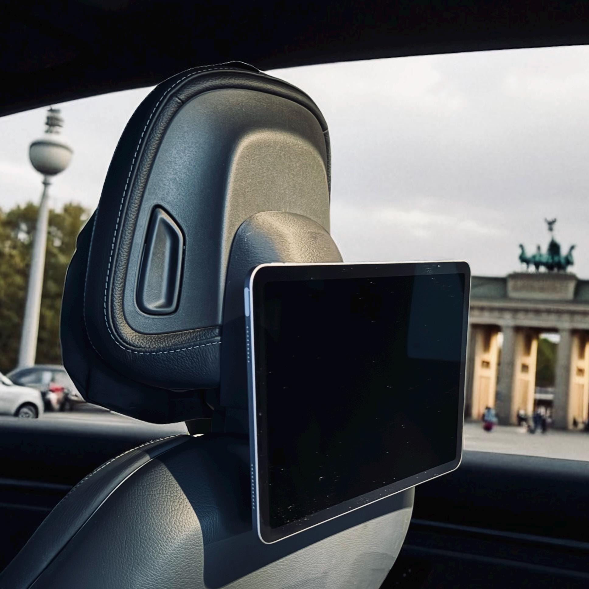 Mercedes Tablet Headrest Mount: EQS/EQE/S/E/GLC/C-Class, Magnetic or Adapter