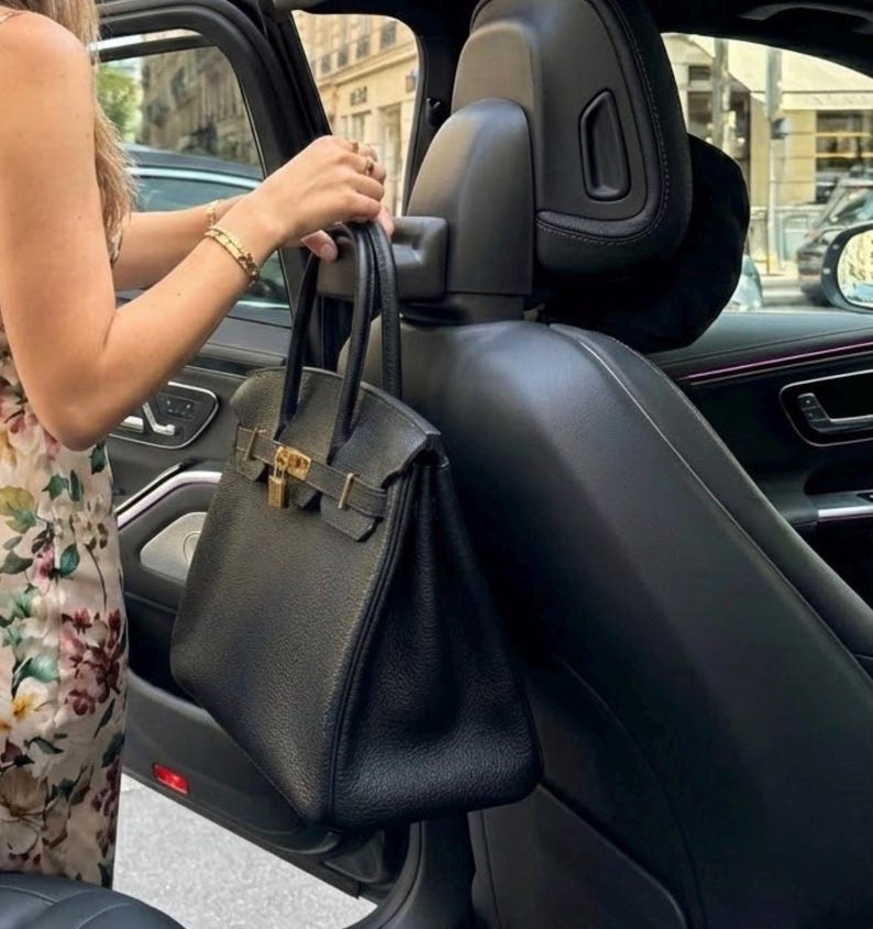 Mercedes Handtasche | No-Post-Kopfstütze | QS/EQE Sedan oder Suv | S-Klasse | C-Klasse | GKL Bild 13
