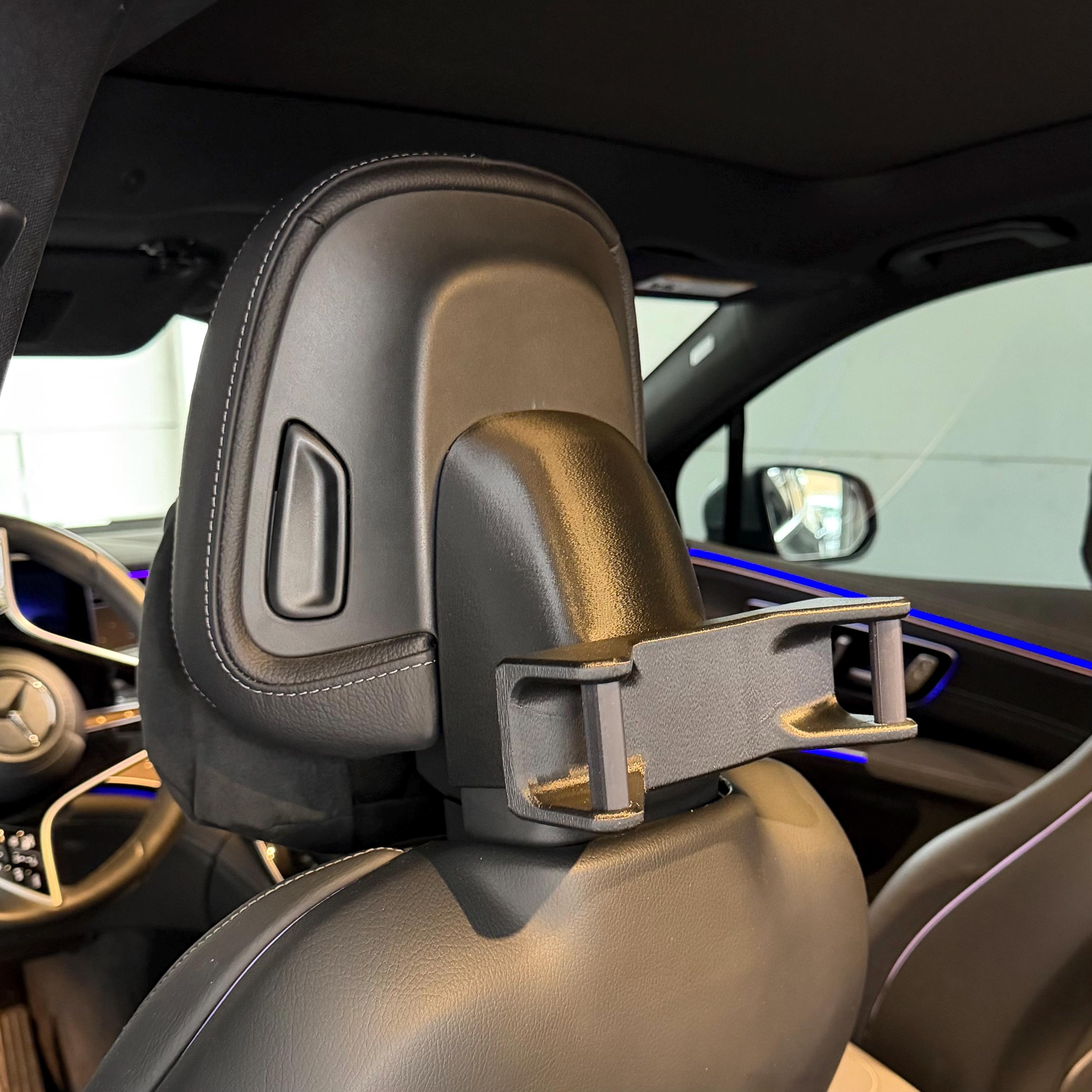 Mercedes Tablet Headrest Mount: EQS/EQE/S/E/GLC/C-Class Adapter 142 mm distance between posts