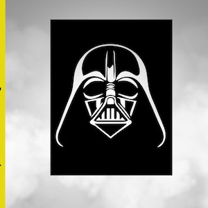 Darth Vader cut svg dxf file wall sticker pdf silhouette template cnc cutting router digital vector instant download