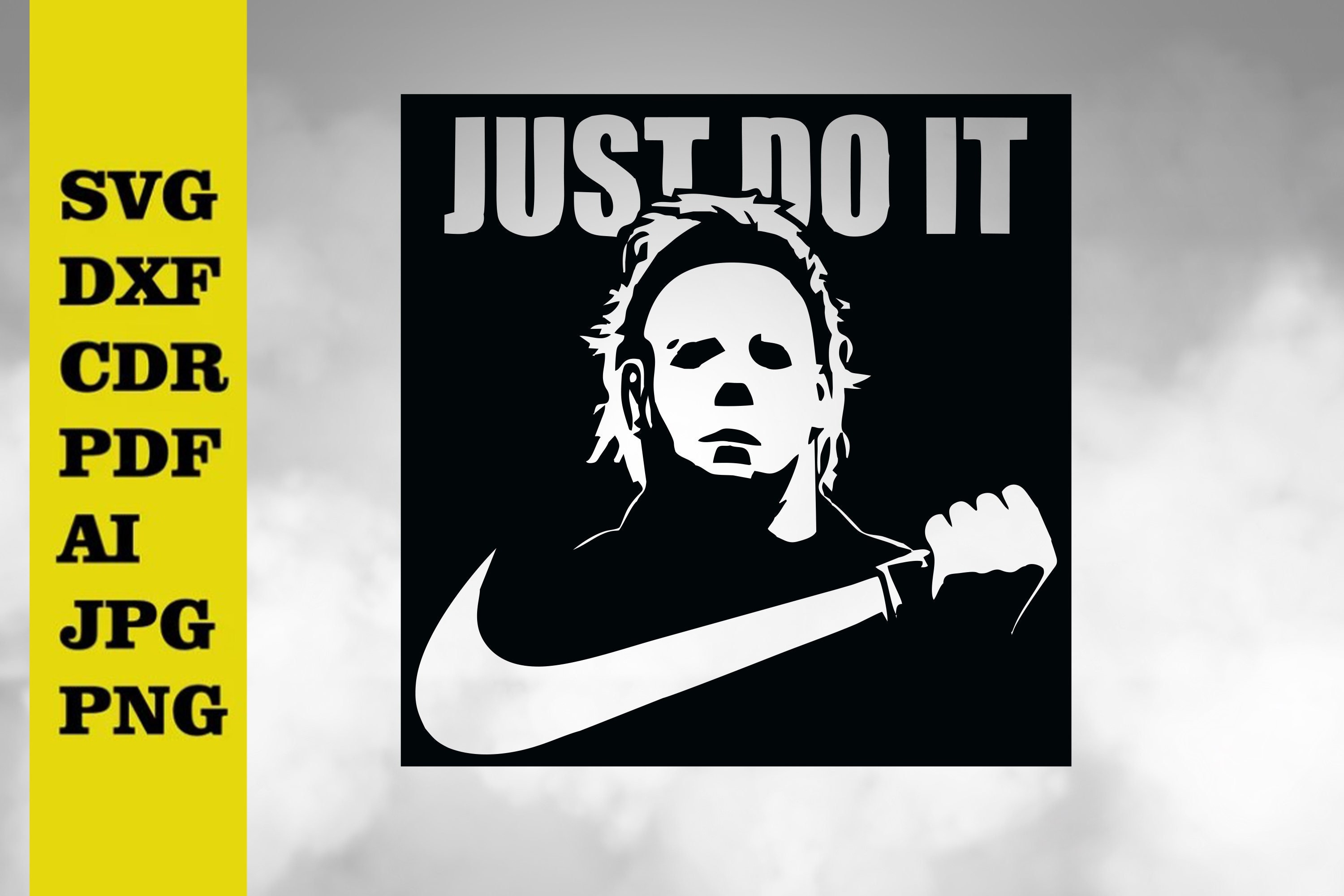 Nike Just Do It Black SVG, Download Nike Logo Vector File, Nike Just Do It  png file, Nike Fashion Logo SVG silhouett…