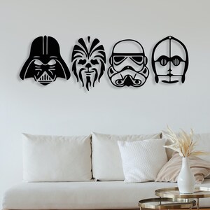 Star Wars Cut Svg Dxf File Wall Sticker Pdf Silhouette Template Cnc ...