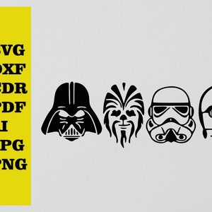 Star Wars cut svg dxf file wall sticker pdf silhouette template cnc cutting router digital vector instant download