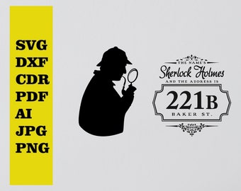 Sherlock Holmes SVG Bundle - Svg Png Dxf Eps Pdf - Cut File
