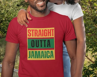 Straight Outta Jamaica Unisex t-shirt, Jamaica Shirt, Vacation Shirt, Proud Jamaican Shirt, Reggae Shirt, Jamaican Concert Shirt