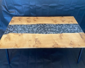 New handmade pippy wood resin river coffee table