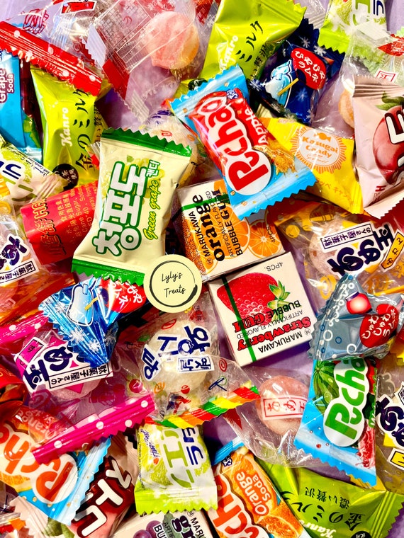 Sac de bonbons asiatique 20 pièces Bonbons coréens, japonais, chinois et  taïwanais Sac de friandises mystère -  France