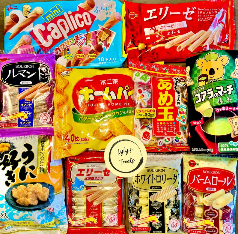 Asian Snack Box Japanese, Korean, Chinese, Taiwanese Mixed, Assorted Snacks and Sweets Mystery Treat Box Gift Box image 4