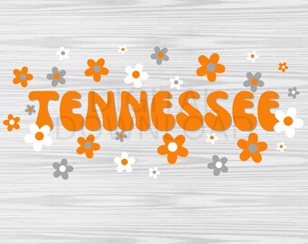 Tennessee Orange Flower Design: PNG File (Digital Download)
