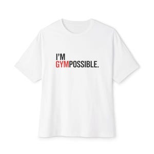 Funny Gym Shirt,  Minimal Workout T-Shirt for Fitness Lovers, Motivational Gym Tee, Bold Typography Design, Oversized T-Shirt