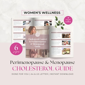 Perimenopause and Menopause Cholesterol Guide for Clients, Health Coach Lead Magnet, Done For You Coaching Ebook, Course Resources, Program