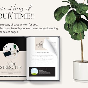 Coaching Worksheets, Client Strengths Assessment Tool, Done For You Workbook, Life Coach, Business, Career, Course Creator, Canva Template image 6
