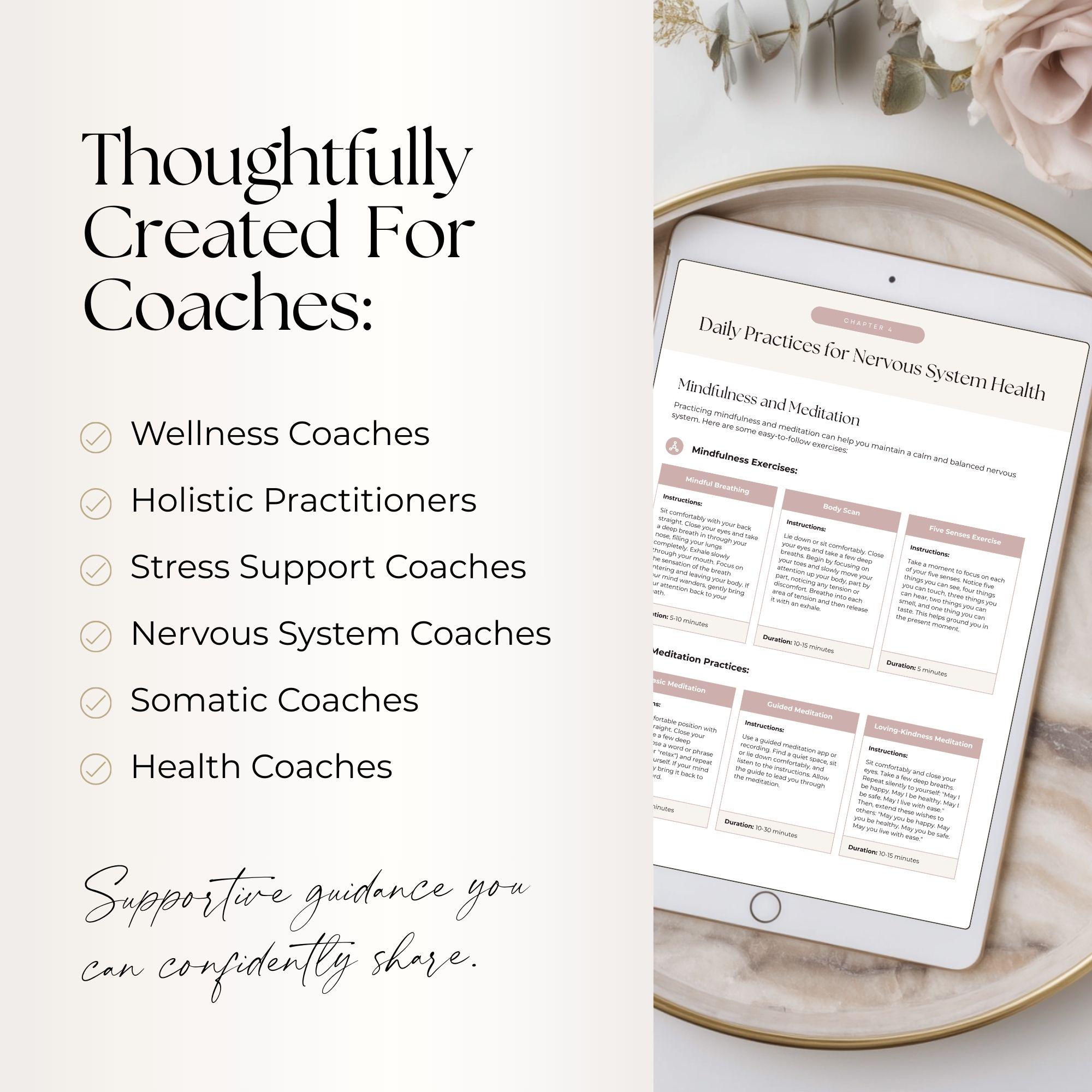 Nervous System Regulation Guide Canva Template for Wellness Coaches ...