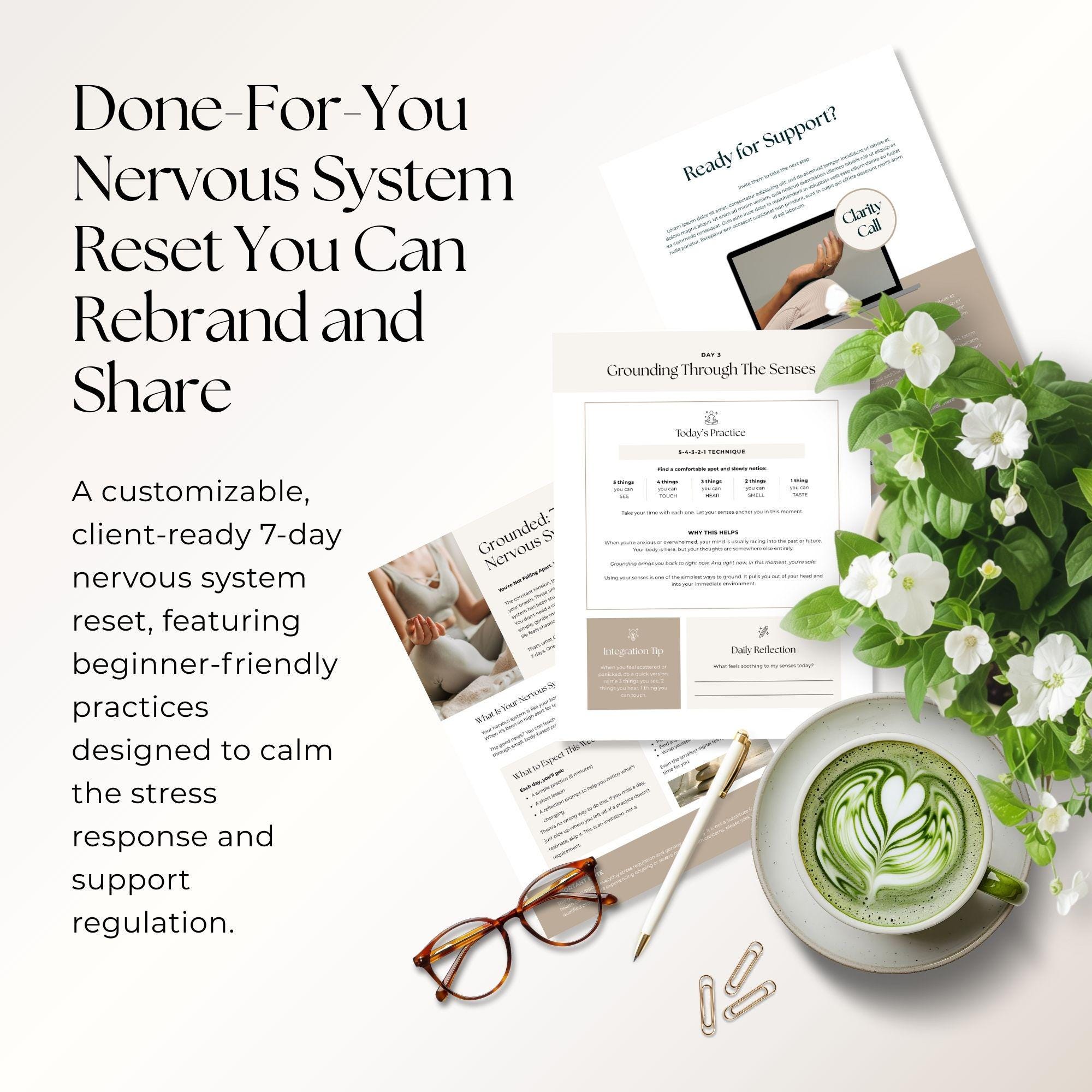 Nervous System Regulation Reset Canva Template | Somatic Exercises ...