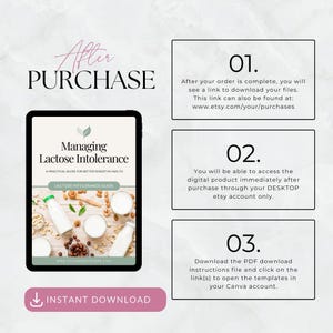 Managing Lactose Intolerance Guide Canva Template | Editable Health Coach Resource | Nutritionist Lead Magnet | Client Wellness Workbook image 8