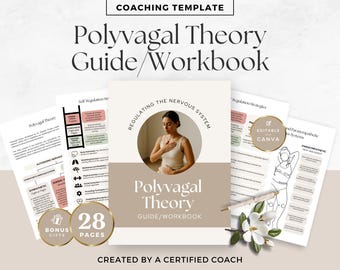 Polyvagal Theory Workbook for Somatic Coaches, Nervous System Regulation Guide, Trauma-Informed, Mind-Body Therapy Tools, Canva Template