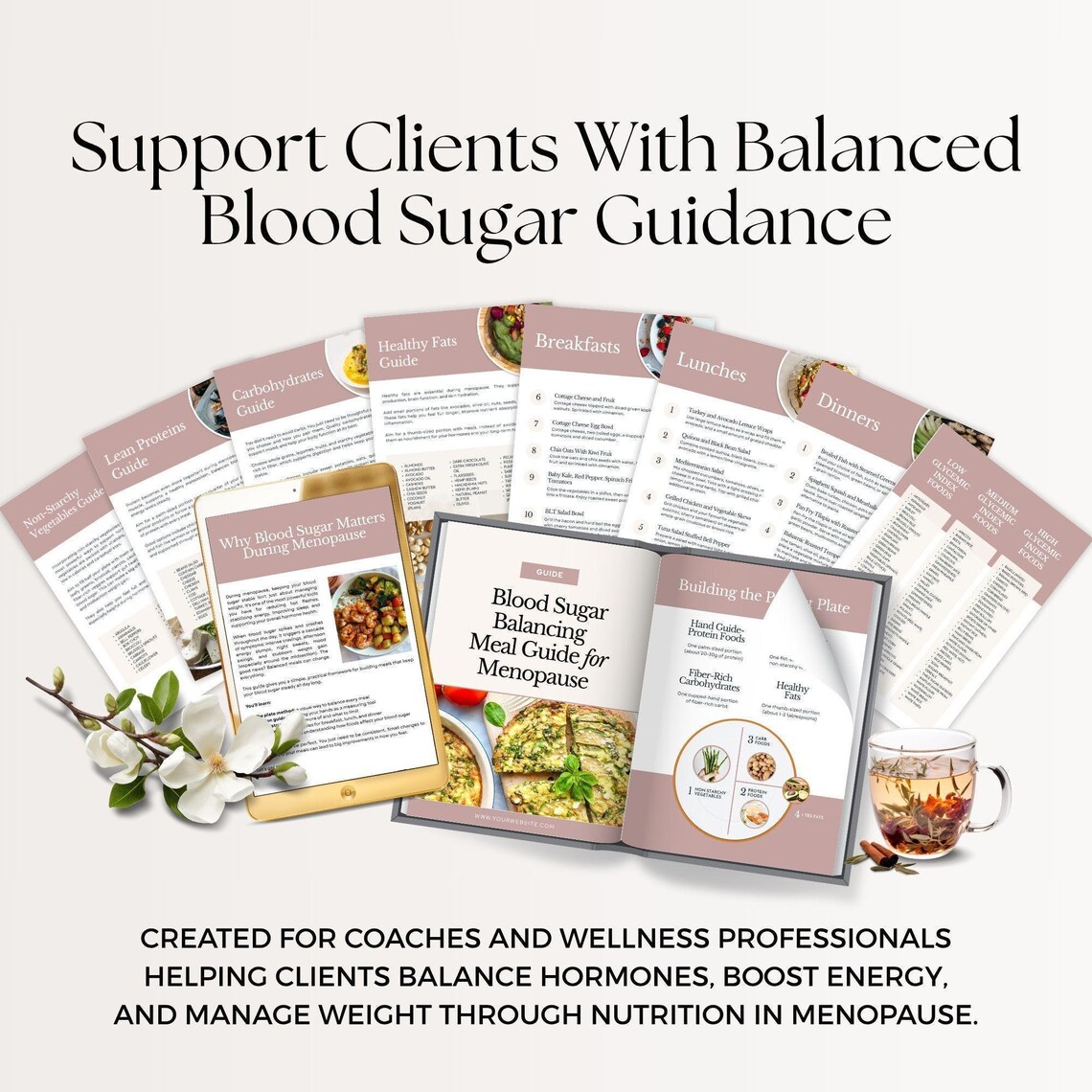 Menopause Blood Sugar Balance Guide Canva Template | Hormone Health ...