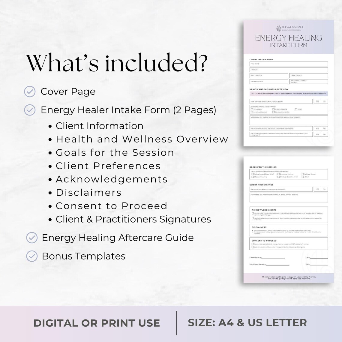 Firstenergy Health Sustaining Form.pdf Energy Healing Intake Form, Editable New Client Questionnaire, Client ...