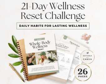 21 Day Holistic Wellness Reset Challenge Program for Coaches | Nutrition, Gut Health, Stress Support, Movement, Self-Care & Healthy Habits