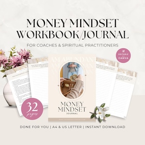 Money Manifestation Journal, Prompts For Money Mindset, Done For You, Lead Magnet for Coaches, Abundance Affirmations, Canva Template, NTRL