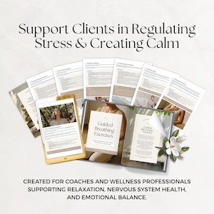 Breathwork Guide Canva Template, Guided Breathing Exercises for Nervous ...