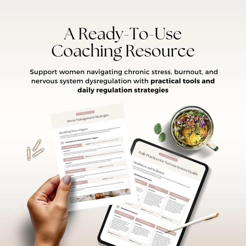 Nervous System Regulation Guide Canva Template for Wellness Coaches ...